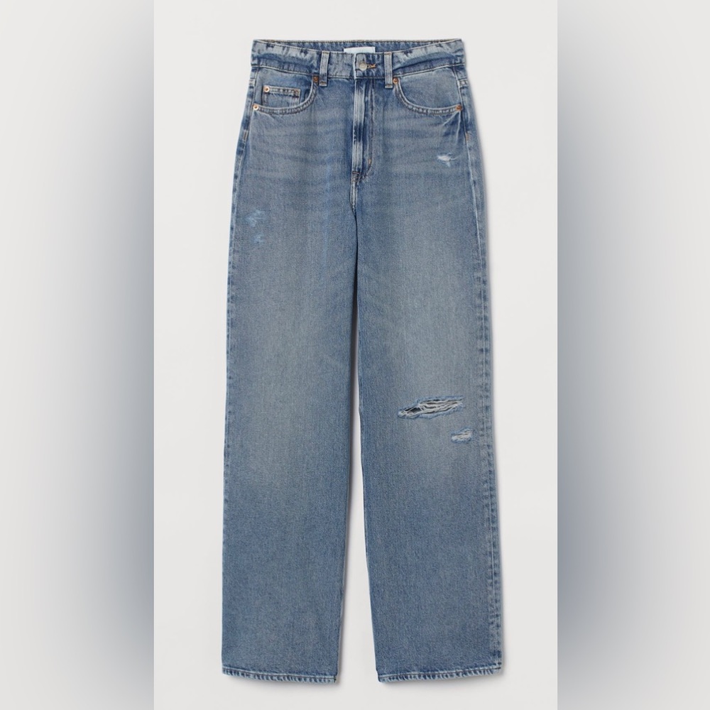 H&M Wide High Waisted Jeans- size 8 (NWOT)